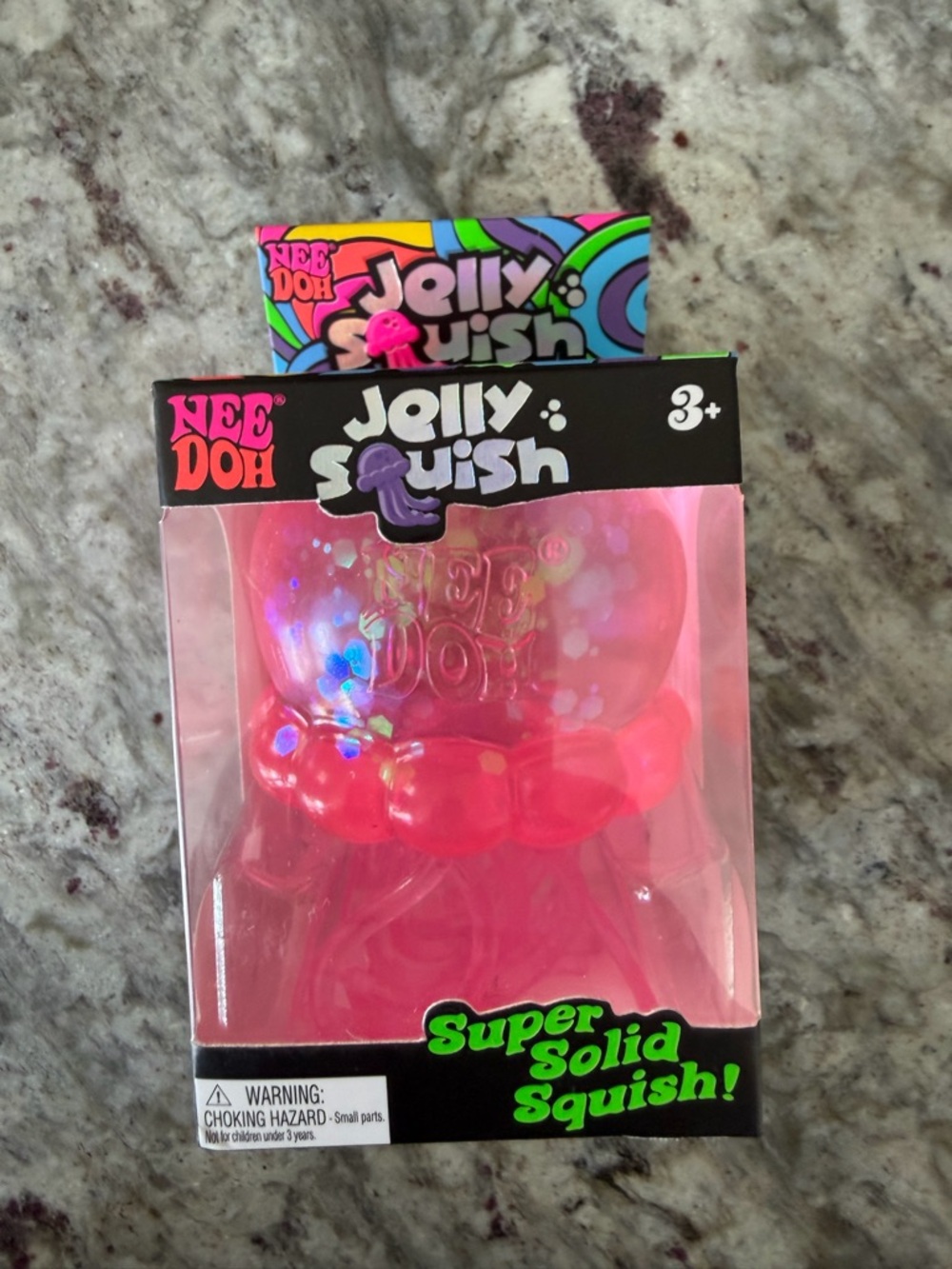 🔥NEW NEE DOH AUTHENTIC VIRAL SEALED NEW JELLY SQUISH Glitter Jellyfish 💜pink 🪼